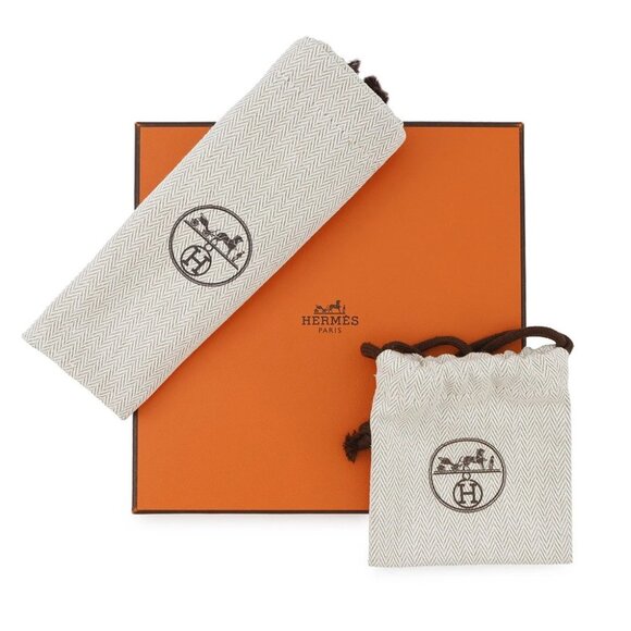 HERMES Carrousel Belt Size 75 Swift Leather/Epsom Mauve pale/Vert Maki - Picture 6 of 13